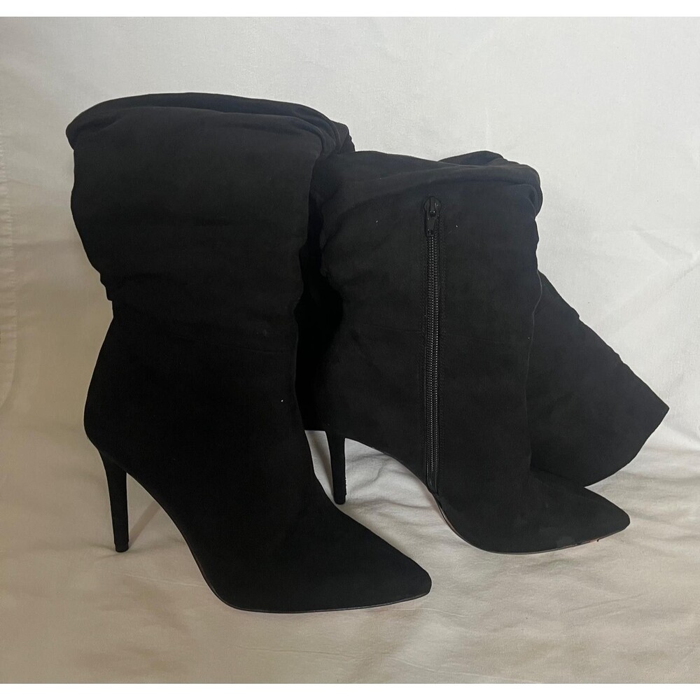 Jessica Simpson Black Over Knee Slouch Boots Stiletto Heels Women's 8.5